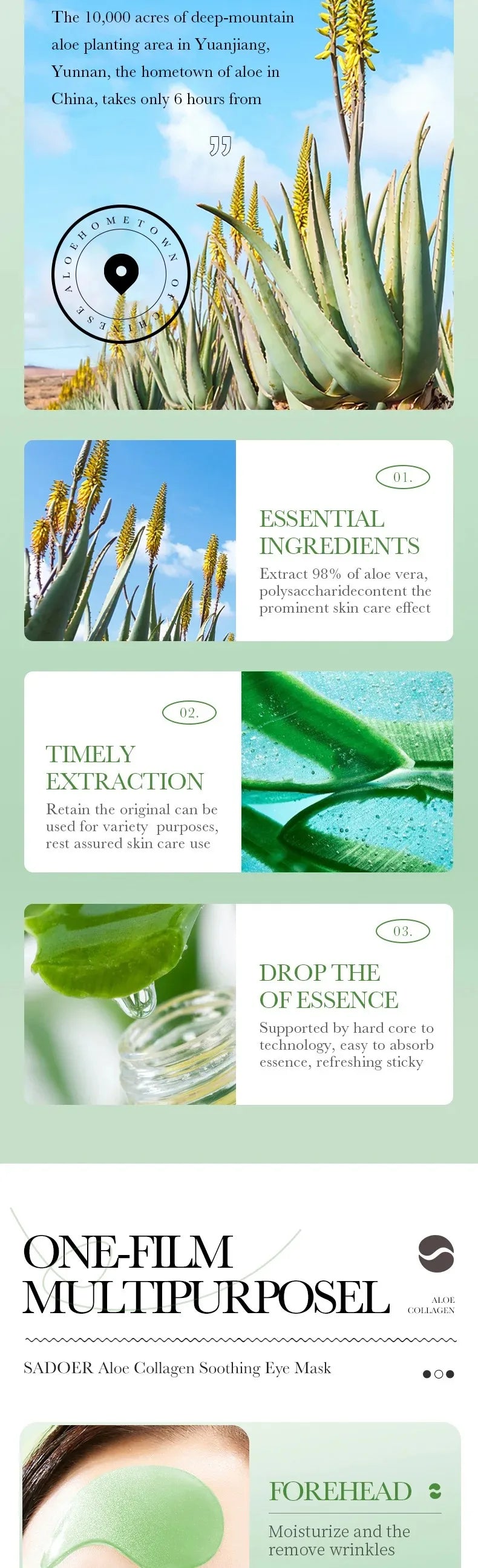 Luxencea™️ Aloe Vera Hydrating &amp; Dark Circle Eye Patches