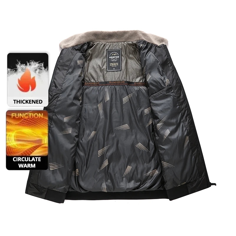 Luxencea™ Velvet-Lined Winter Puffer Parka Jacket for Men
