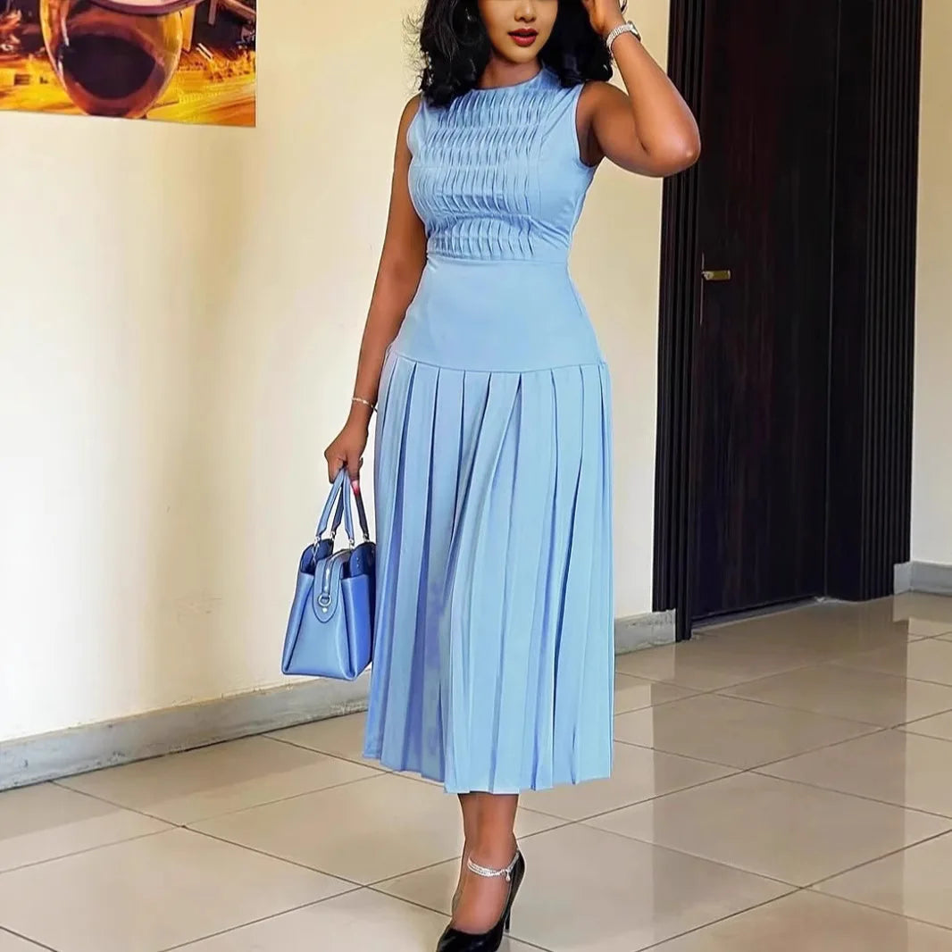 Luxencea™️ Chic Pleated Elegant Dress