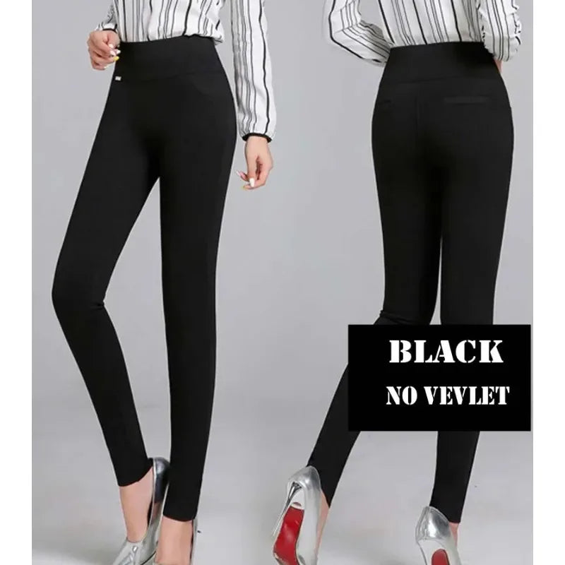 Luxencea™ High-Waist Warm Elastic Pencil Pants for Women