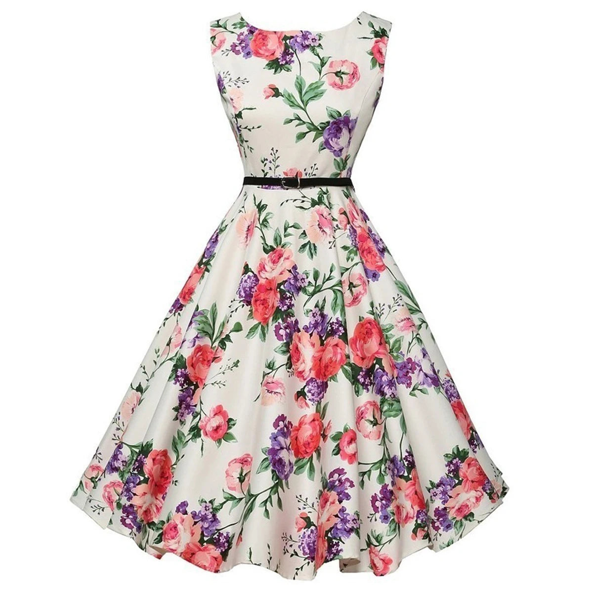 Luxencea™️ – Vintage Floral Elegant Dress