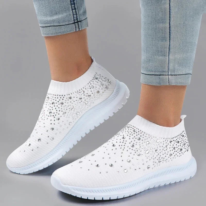 Luxencea™️ – Elegant Sparkle Comfort Sneakers
