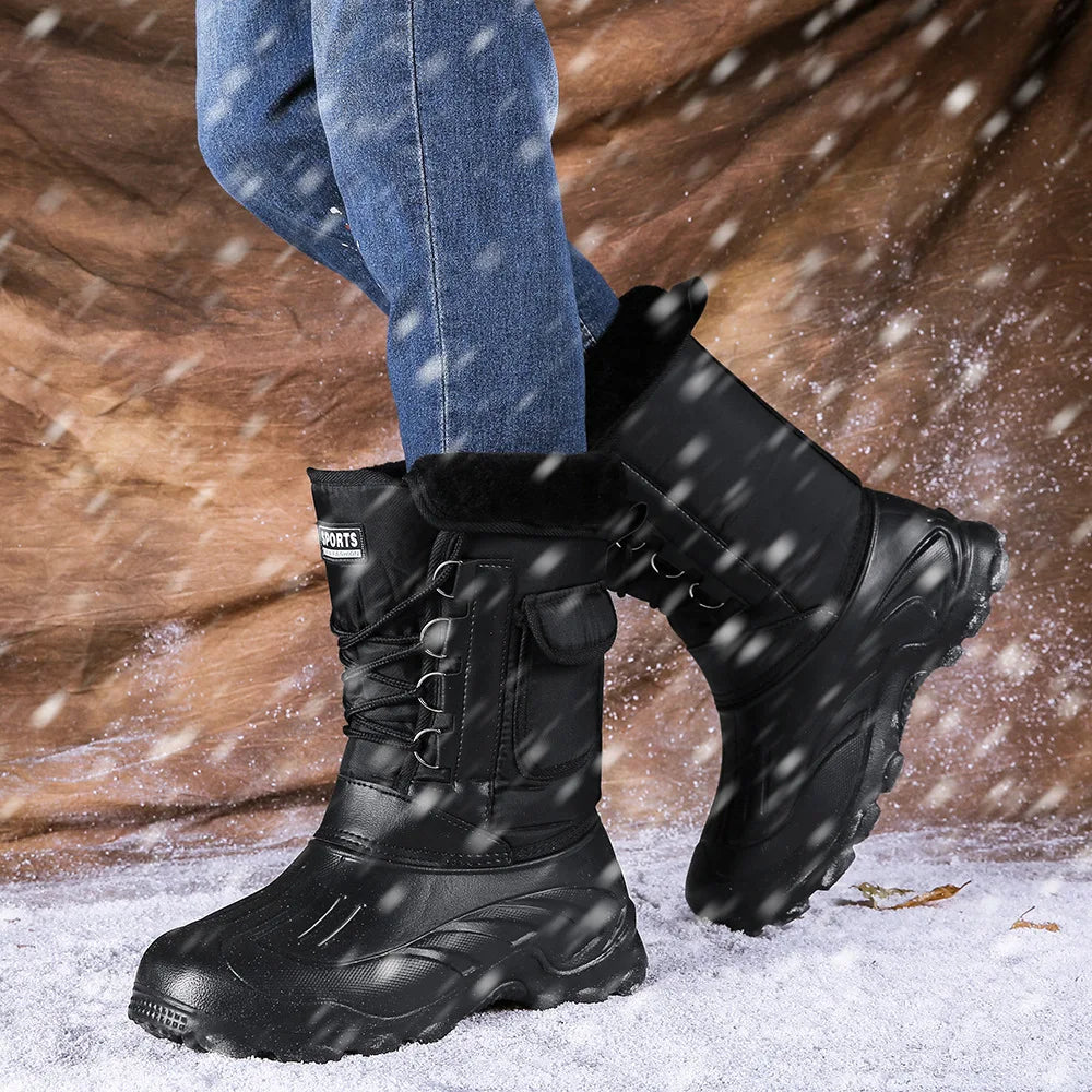 Luxencea™ Men’s Mid-Calf Winter Snow Boots