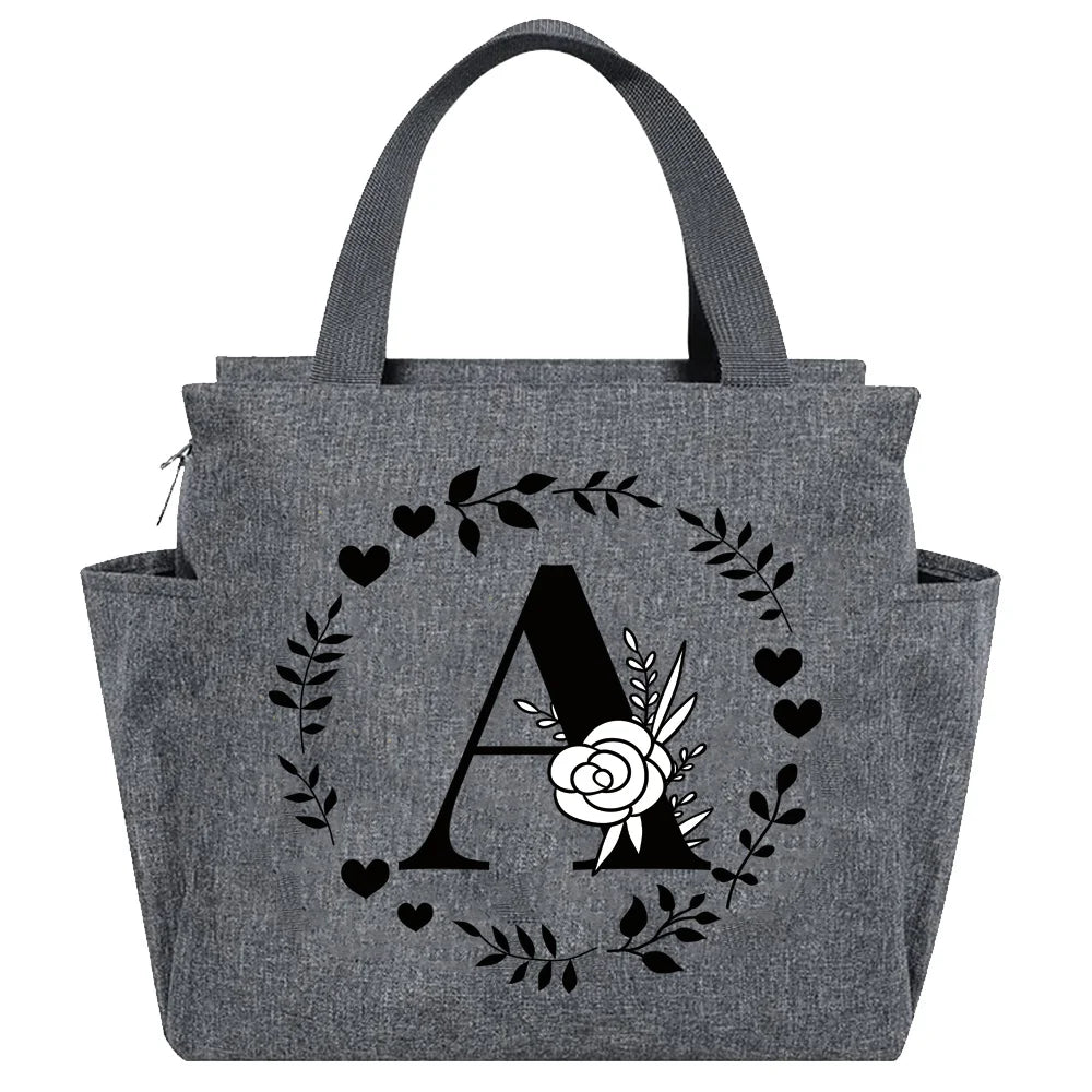 Luxencea™️ Personalized Floral Elegant Lunch Bag