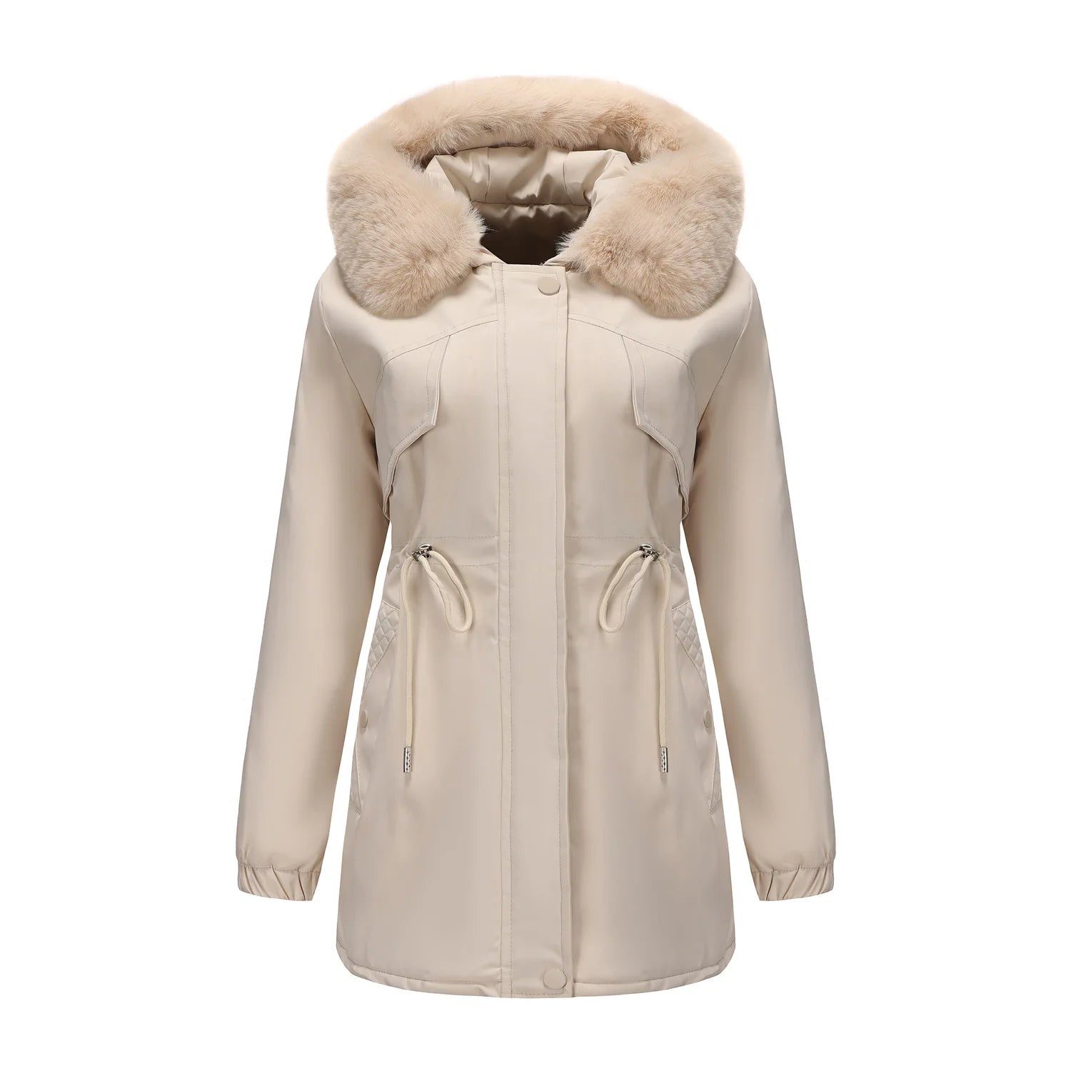 Luxencea™ Women’s Fur-Trim Long Winter Parka