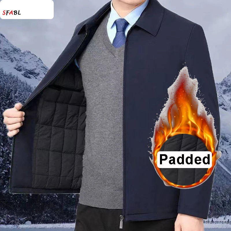 Luxencea™ Luxury Fleece-Lined Business Winter Jacket for Men
