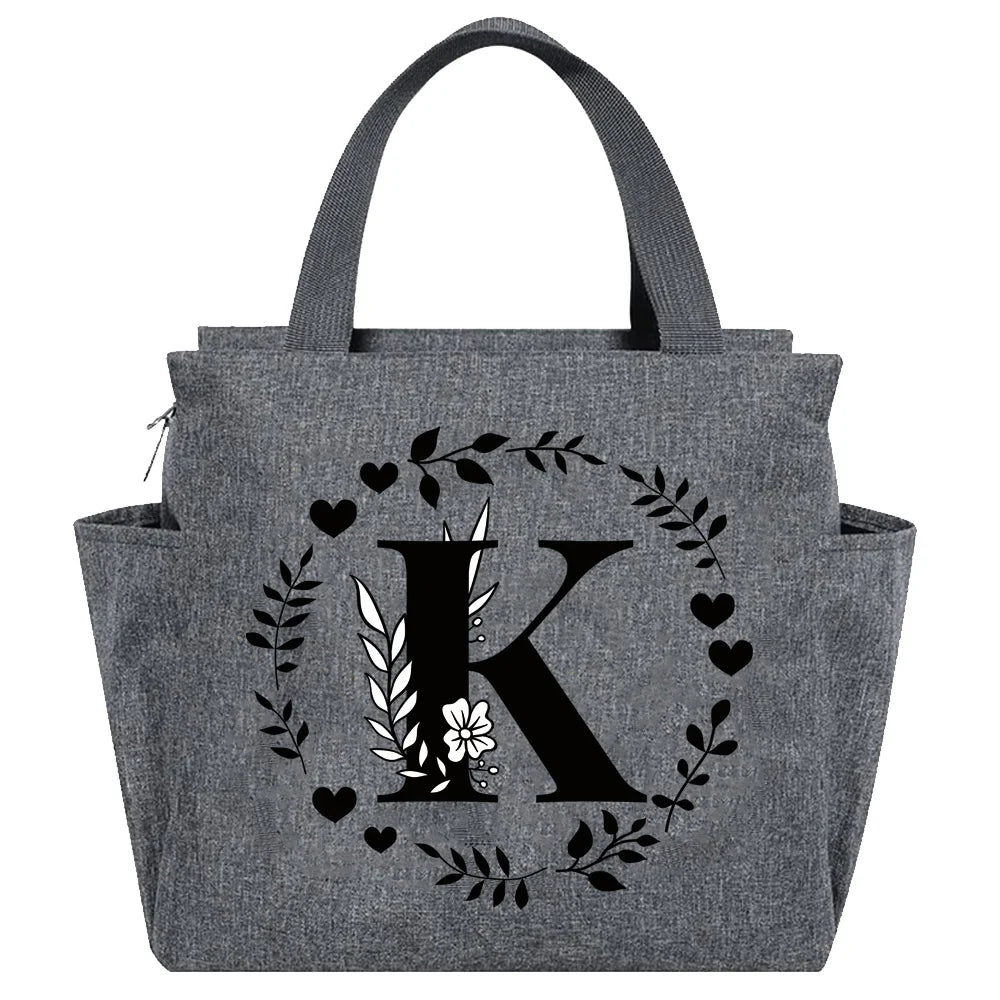 Luxencea™️ Personalized Floral Elegant Lunch Bag