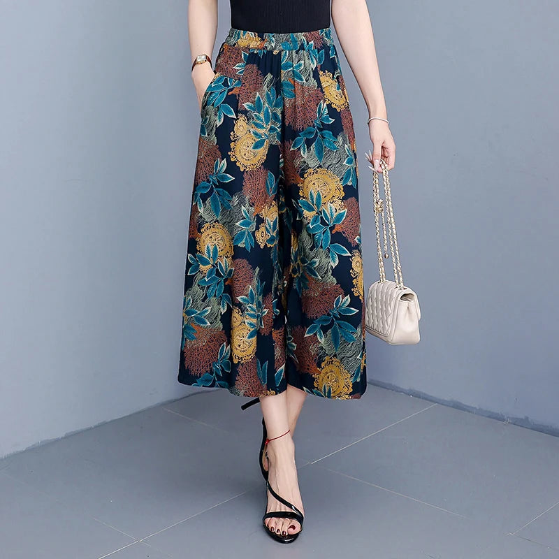 Luxencea™️ Elegant Floral Flowing Pants