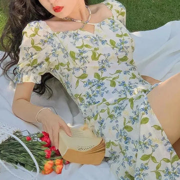 Luxencea™️ Soft Floral Elegant Dress