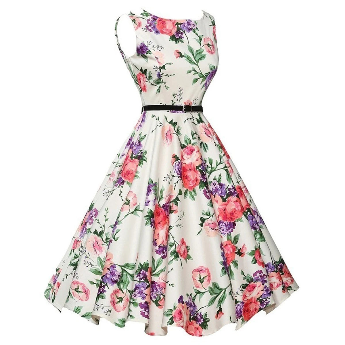 Luxencea™️ – Vintage Floral Elegant Dress