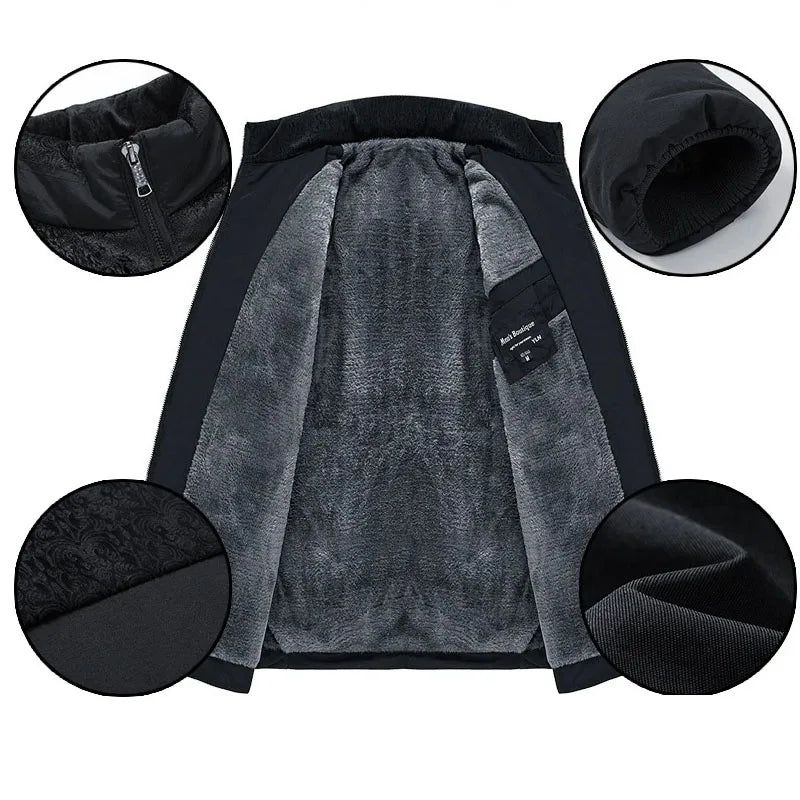 Luxencea™ Plush Thickened Puffer Parka Jacket for Men