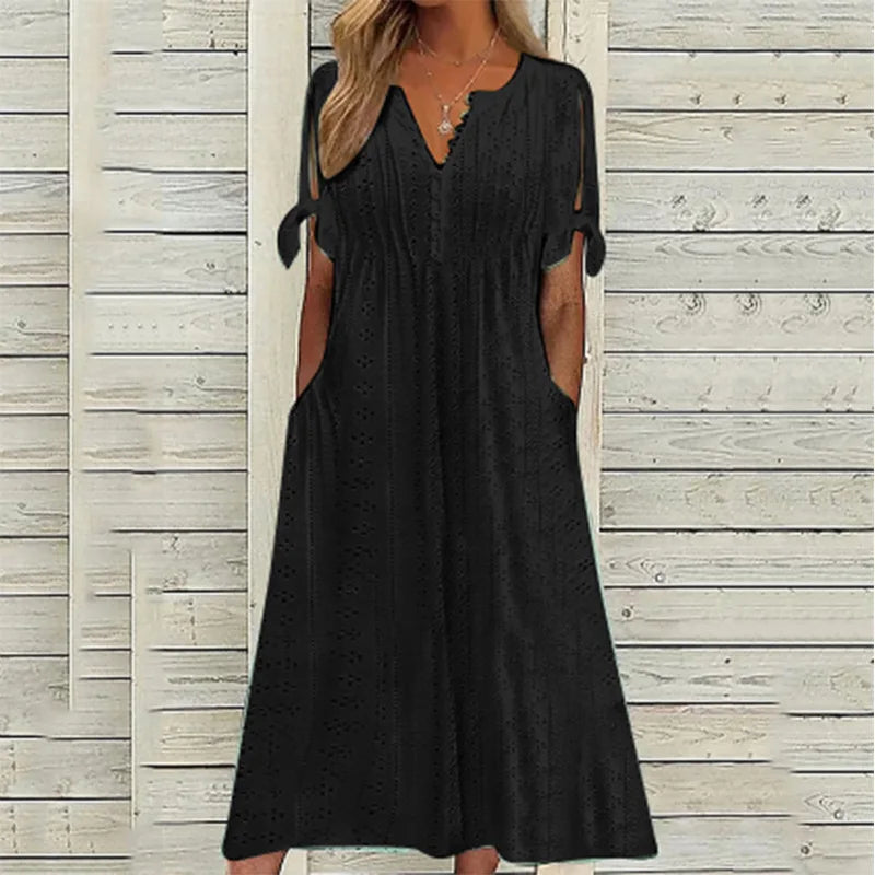 Luxencea™️ Chic Eyelet Summer Dress