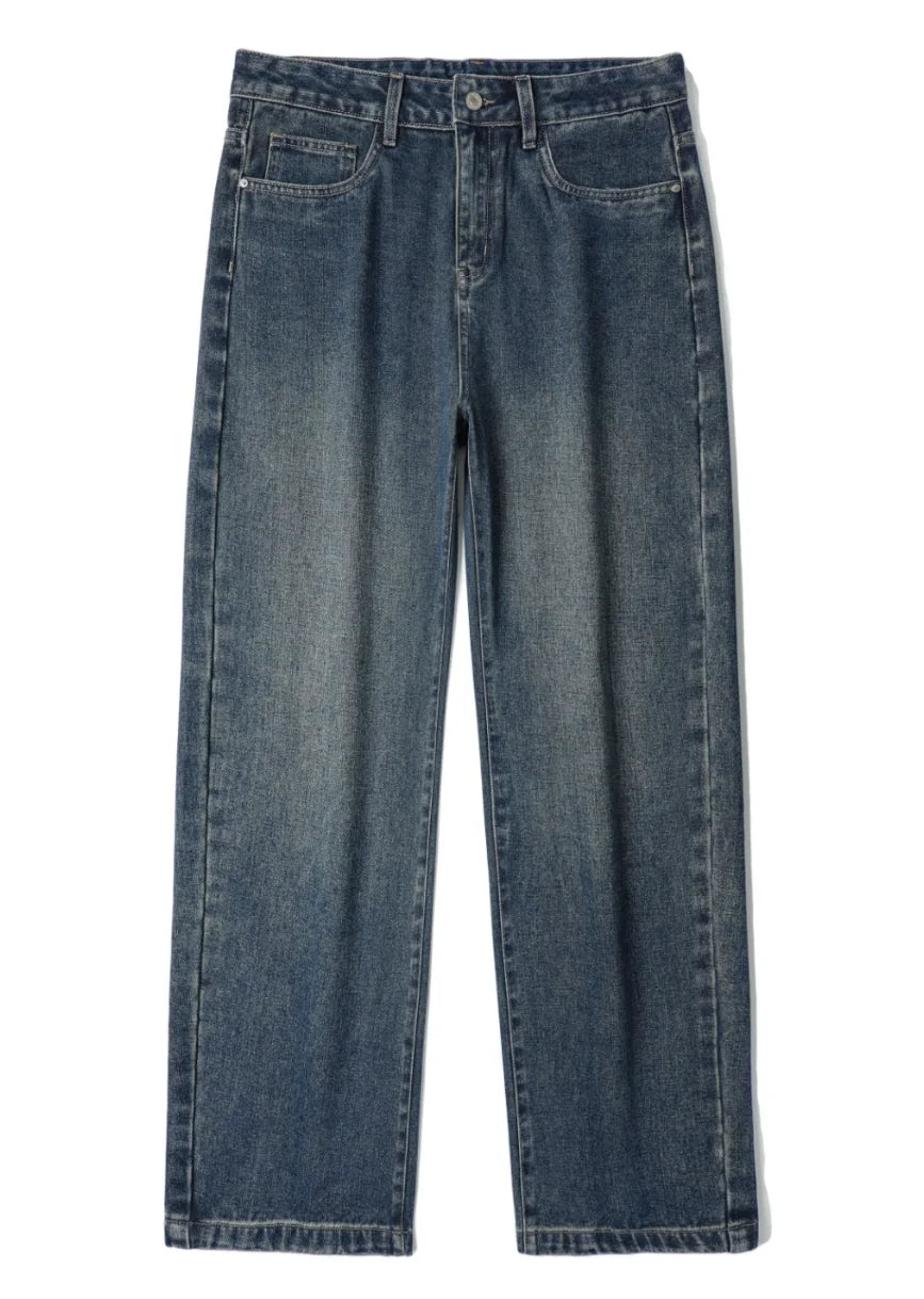 Luxencea™ Men’s Relaxed Elastic-Waist Blue Jeans
