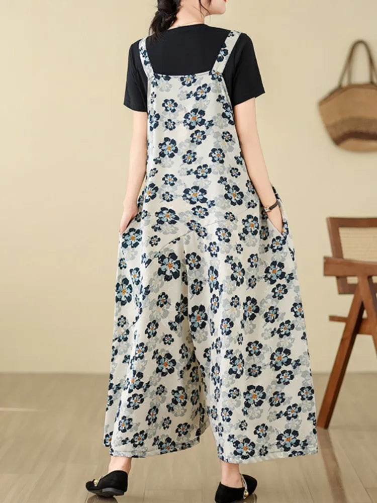 Luxencea™️ – Elegant Floral Loose Jumpsuit