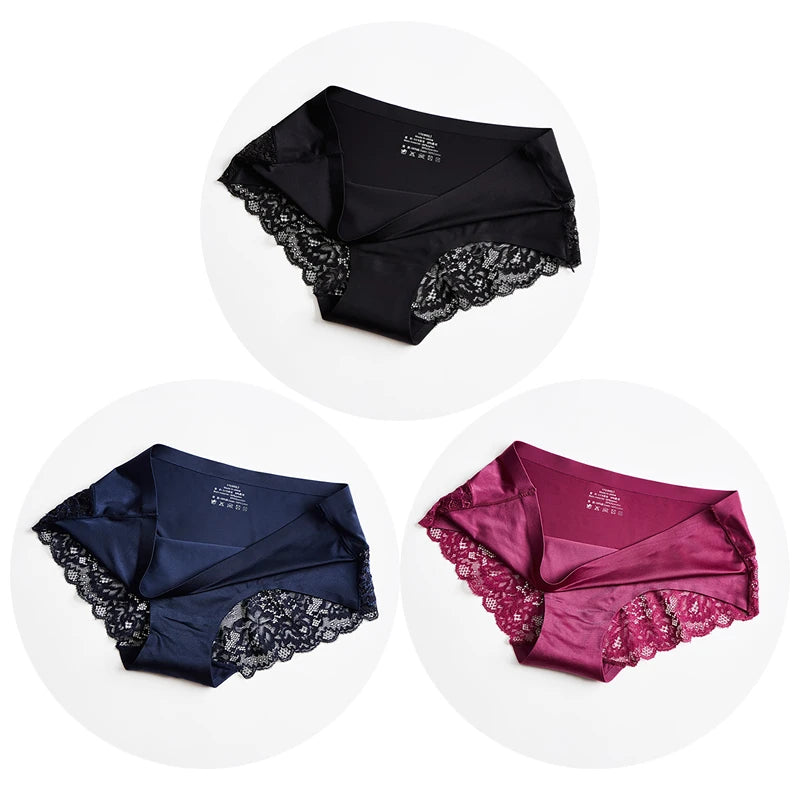 Luxencea™ Women’s Lace Satin Panty Set