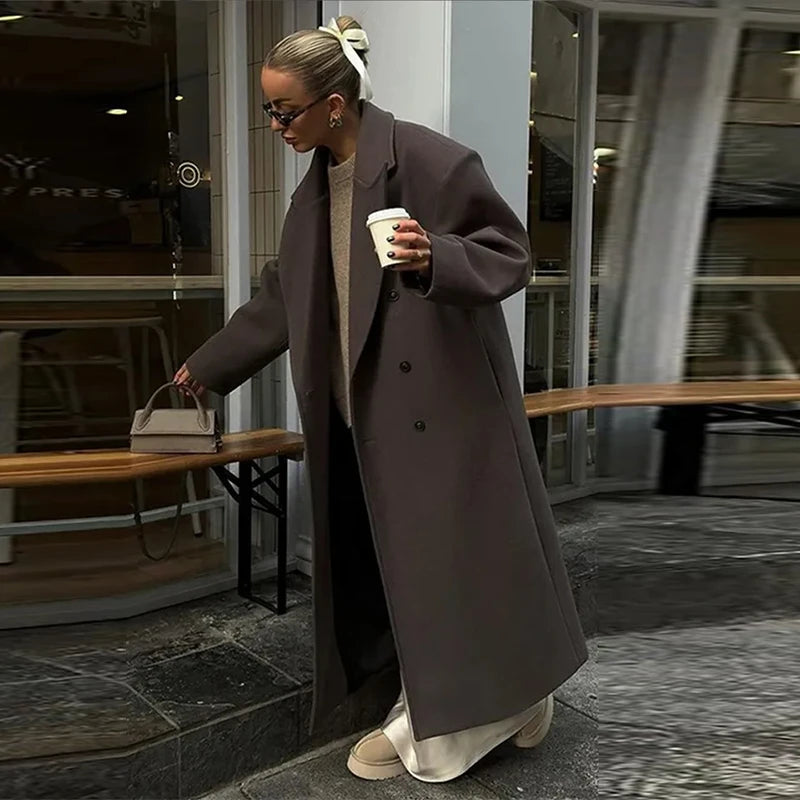 Luxencea™ Elegant Long Wool Winter Coat