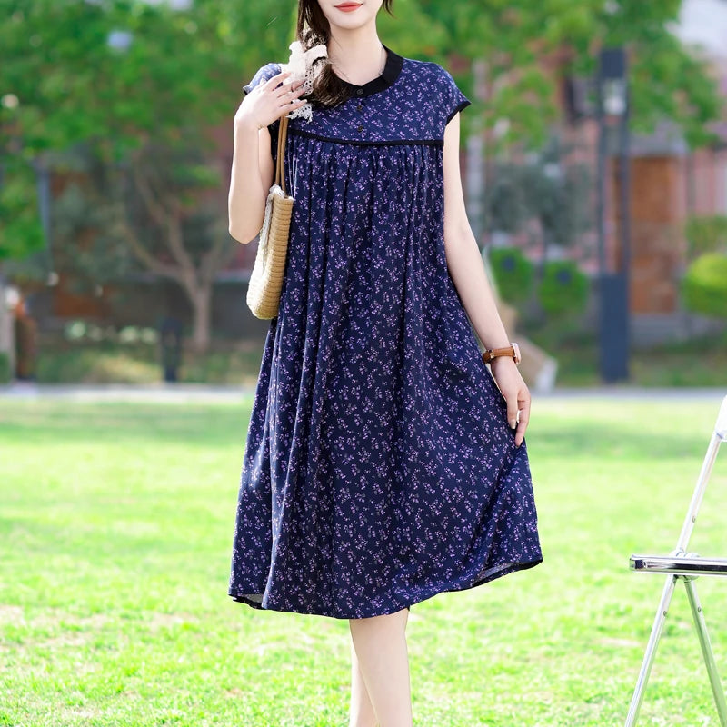 Luxencea™️ Boho Sleeveless Floral Loose Dress