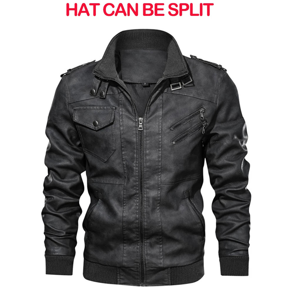 Luxencea™ Men’s PU Moto Biker Jacket