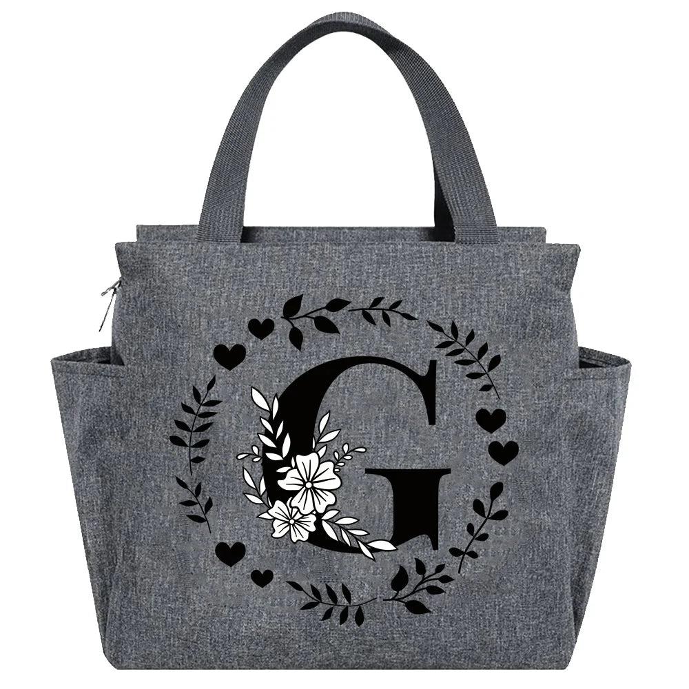 Luxencea™️ Personalized Floral Elegant Lunch Bag