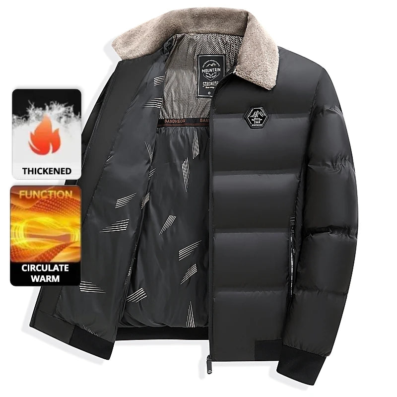 Luxencea™ Velvet-Lined Winter Puffer Parka Jacket for Men