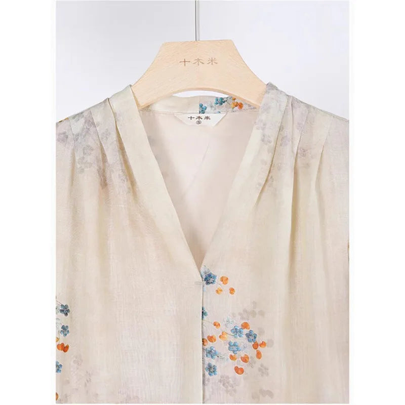Title: Luxencea™️ Elegant Floral Boho Dress