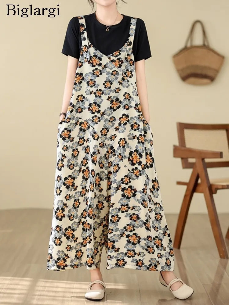 Luxencea™️ – Elegant Floral Loose Jumpsuit