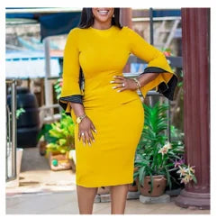 Luxencea™ Elegant African-Inspired Slim Dress for Women