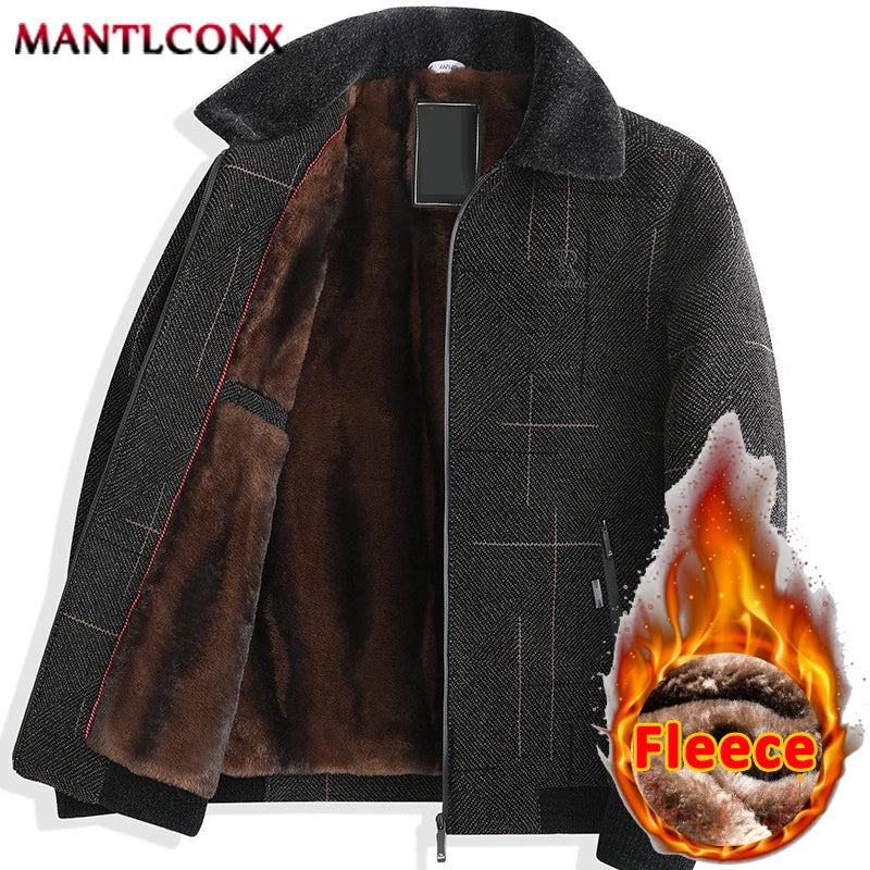 Luxencea™ Luxury Fleece-Lined Business Winter Jacket for Men