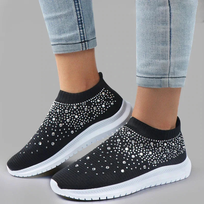 Luxencea™️ – Elegant Sparkle Comfort Sneakers