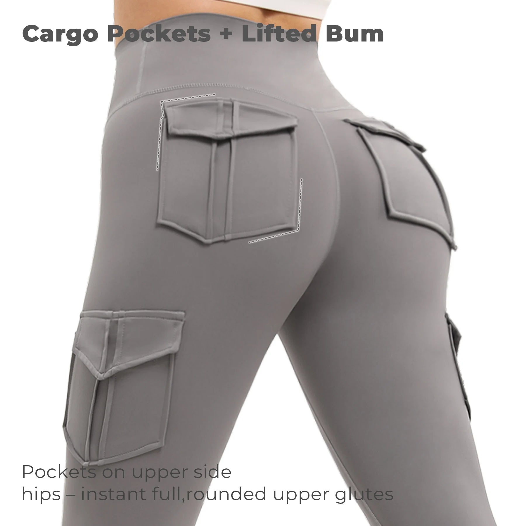Luxencea™️ – High-Waist Sculpting Cargo Leggings