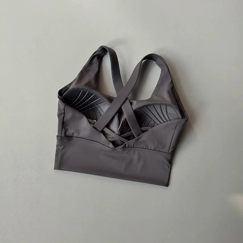Luxencea™️ – Cross Back Support Sports Bra