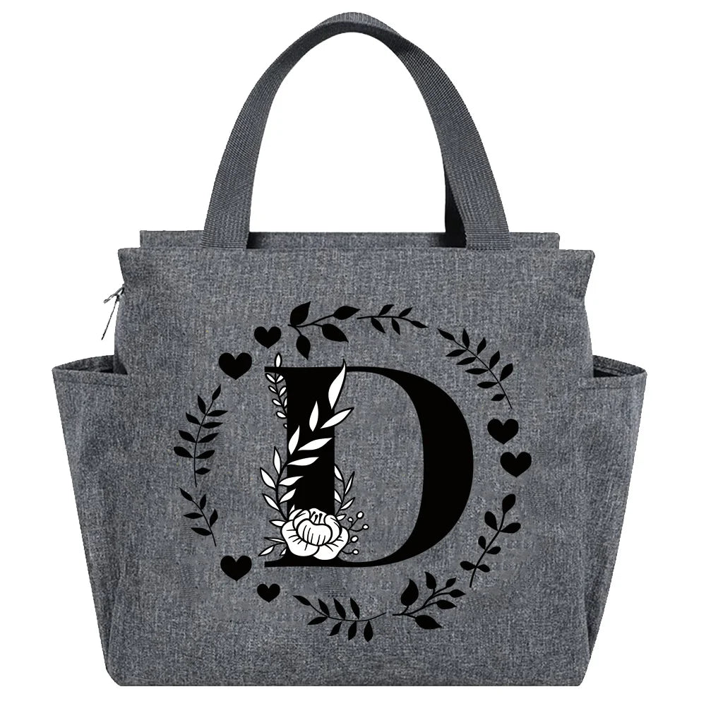 Luxencea™️ Personalized Floral Elegant Lunch Bag