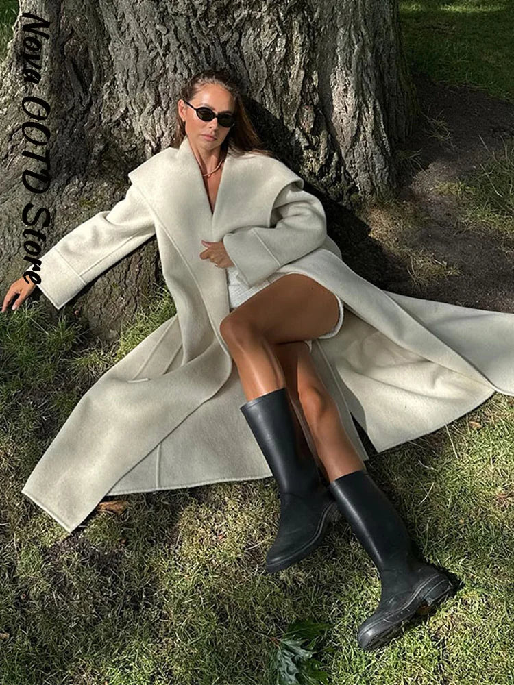 Luxencea™ Elegant Long Wool Winter Coat