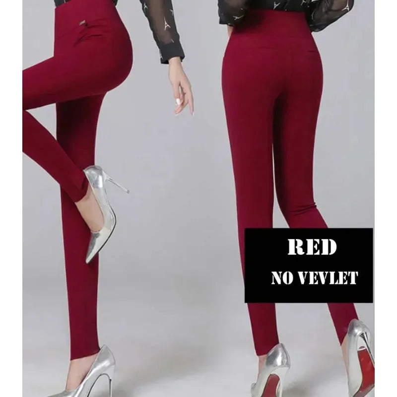 Luxencea™ High-Waist Warm Elastic Pencil Pants for Women