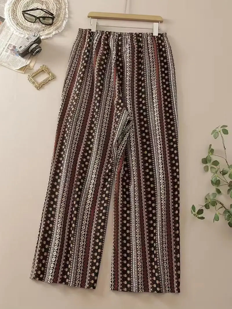 Luxencea™️ Elegant Boho Striped Pants