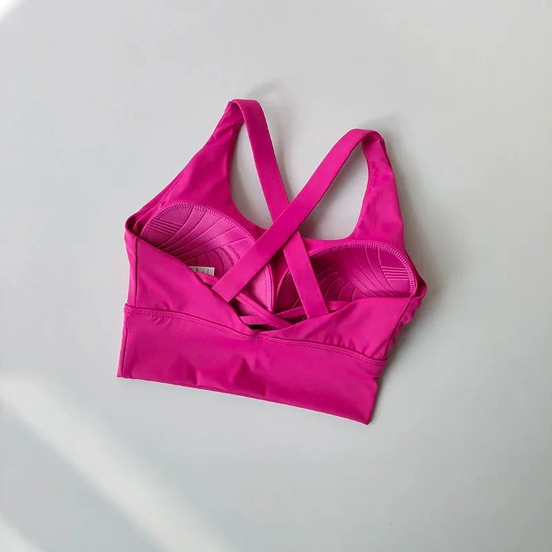 Luxencea™️ – Cross Back Support Sports Bra