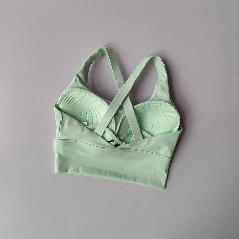 Luxencea™️ – Cross Back Support Sports Bra