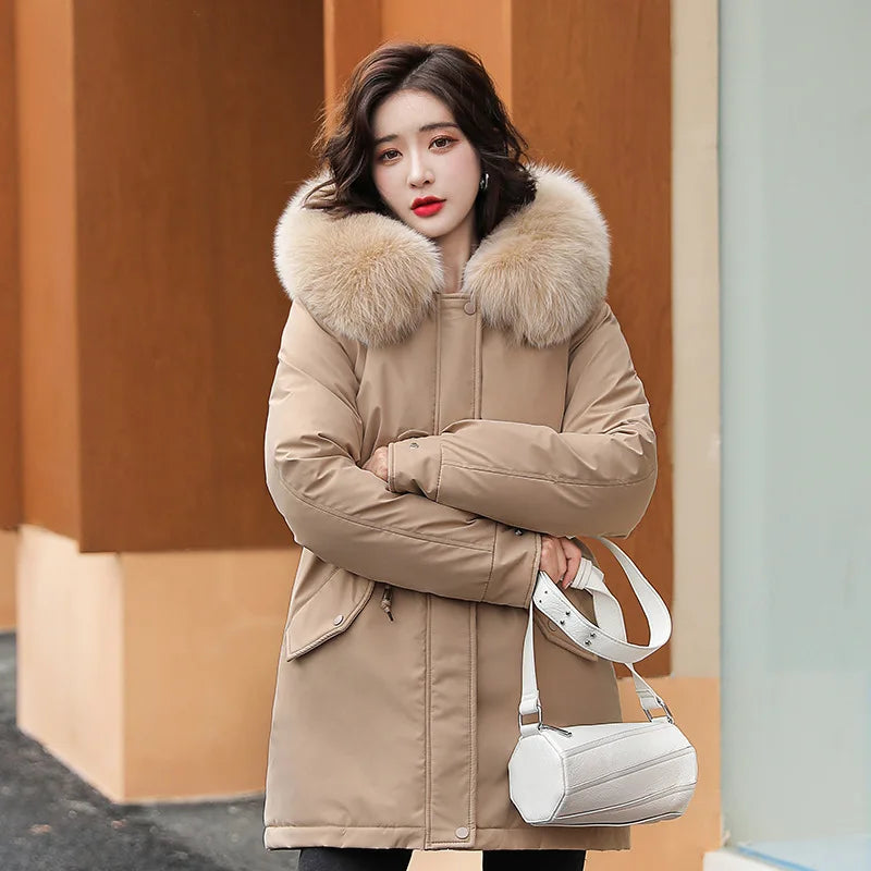 Luxencea™ Fur Collar Hooded Long Winter Parka