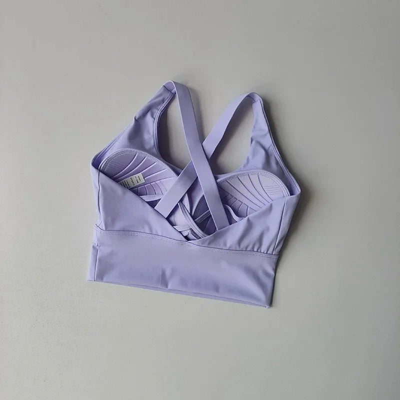 Luxencea™️ – Cross Back Support Sports Bra