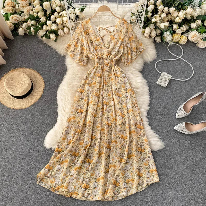 Luxencea™️ Floral Boho Maxi Dress