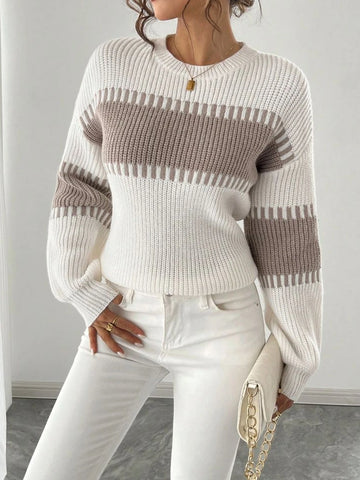 Luxencea™ – Cozy Striped Elegant Sweater