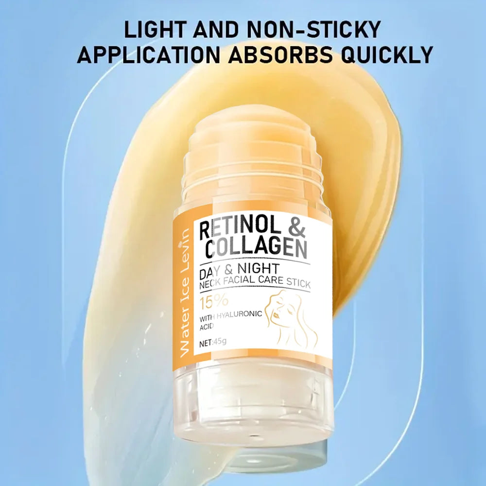 Luxencea™ Stick Cou & Visage au Rétinol et Collagène – Soin Raffermissant Jour & Nuit