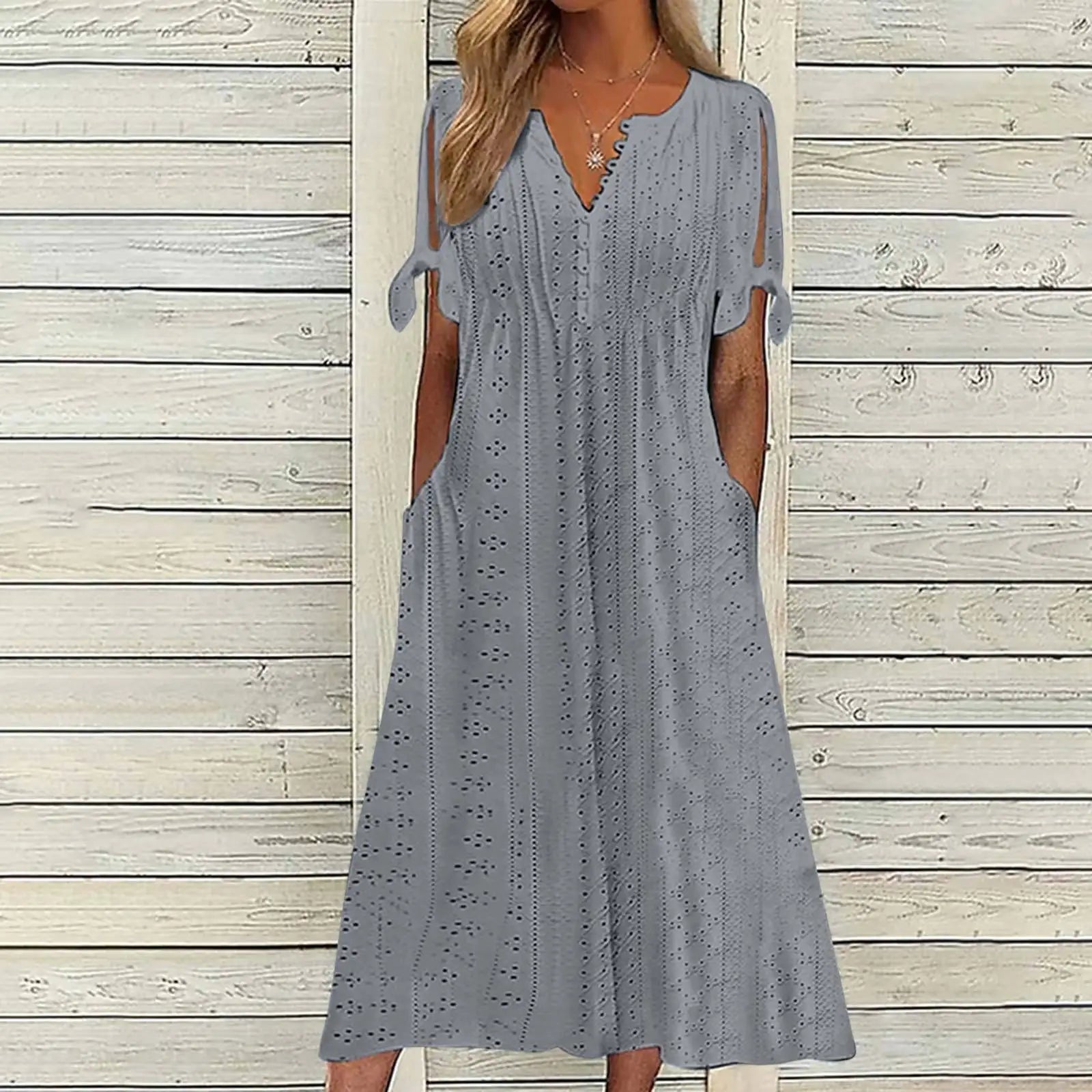 Luxencea™️ Chic Eyelet Summer Dress