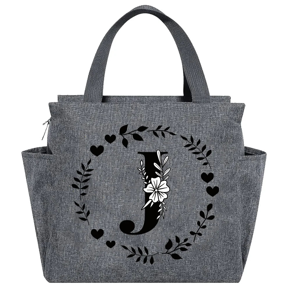 Luxencea™️ Personalized Floral Elegant Lunch Bag