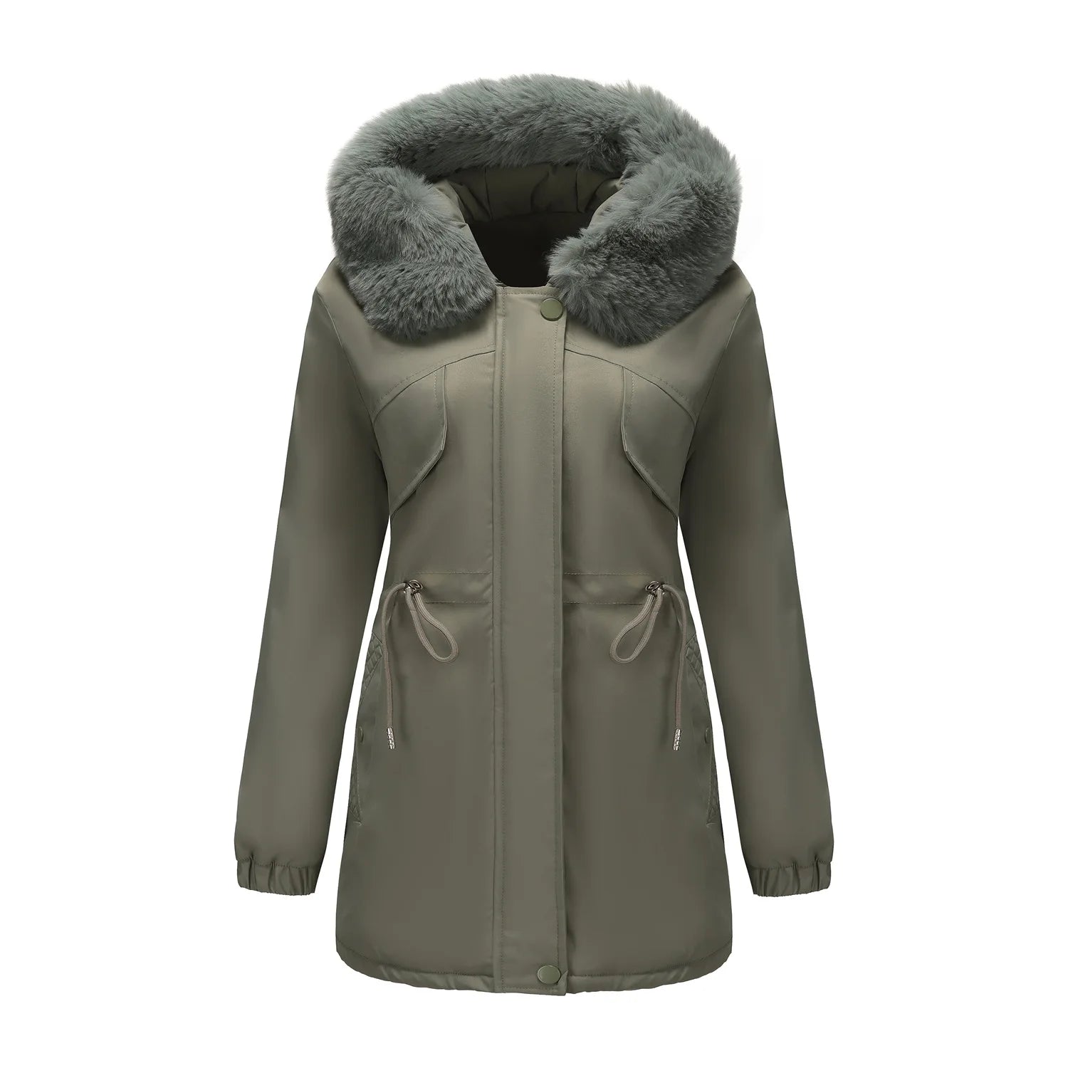 Luxencea™ Women’s Fur-Trim Long Winter Parka