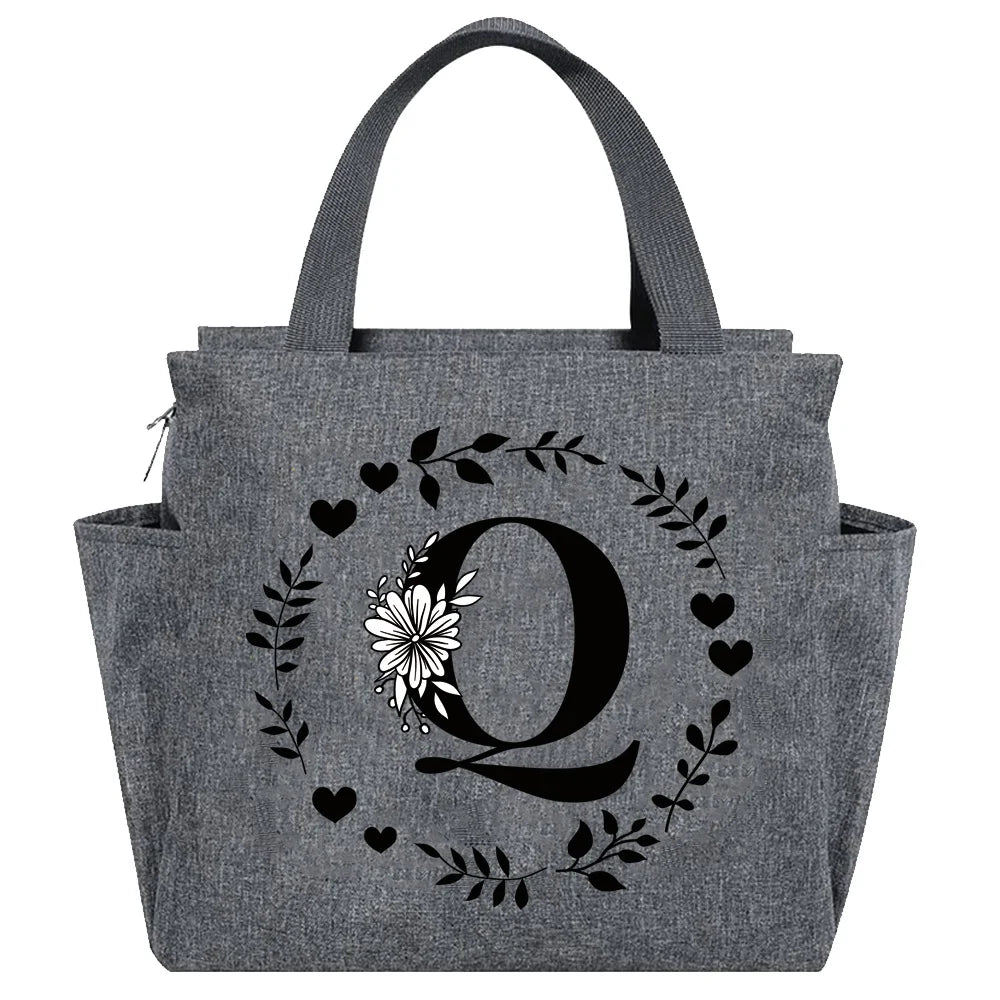 Luxencea™️ Personalized Floral Elegant Lunch Bag