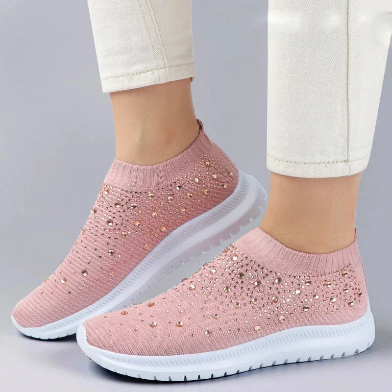 Luxencea™️ – Elegant Sparkle Comfort Sneakers