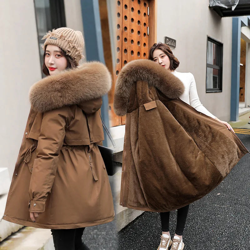 Luxencea™ Fur Collar Hooded Long Winter Parka
