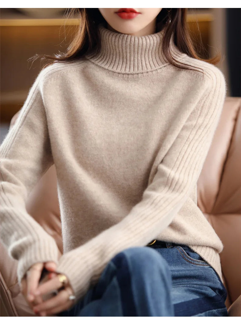 Luxencea™ – Ultra-Soft Turtleneck Sweater