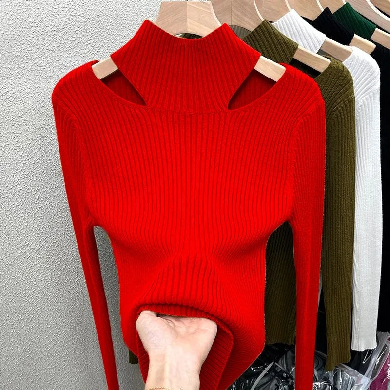 Luxencea™ Cut-Out Elegance Sweater